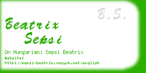 beatrix sepsi business card